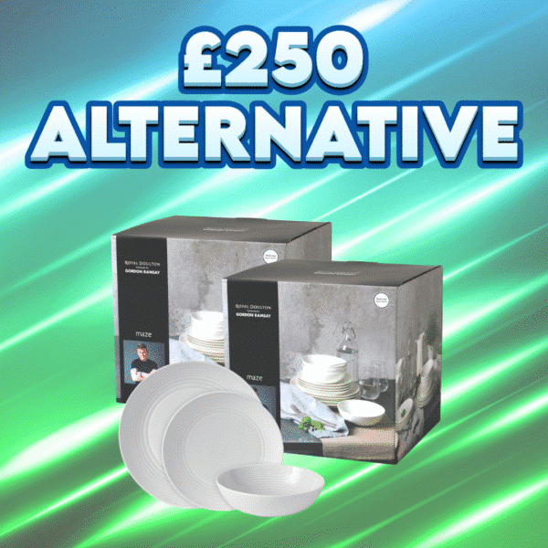 Gordon Ramsay 24-Piece Royal Doulton Maze White Dinner Set OR £250