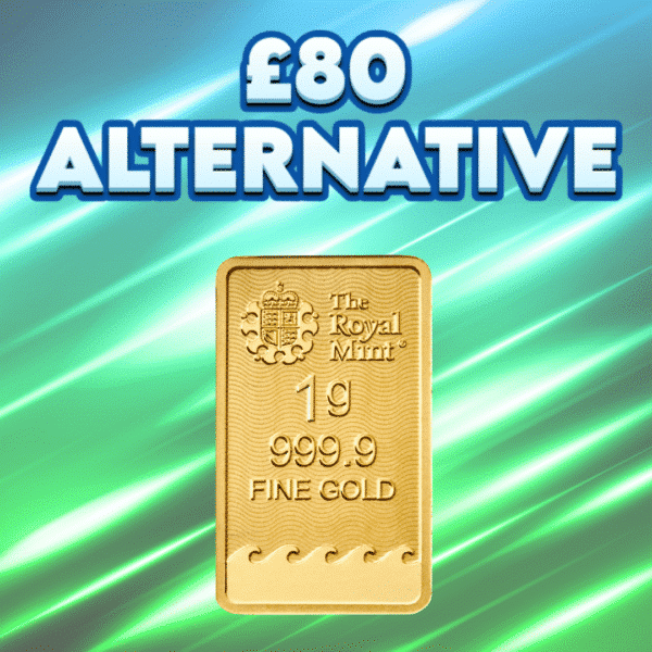 1g Royal Mint Gold Bar OR £80