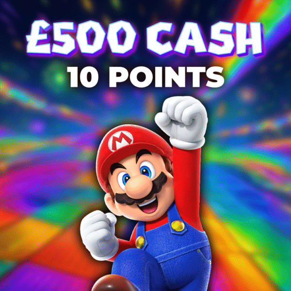 Mario | £500.00 Cash | 10 Points