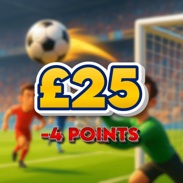 14th | £25.00 Cash | -4 Points