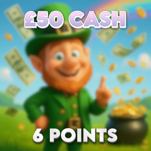 Rainbow Pot Prize | £50 Cash | 6 Points