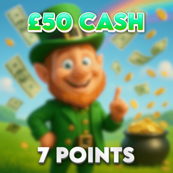 Leprechaun’s £50 Stash | £50 Cash | 7 Points