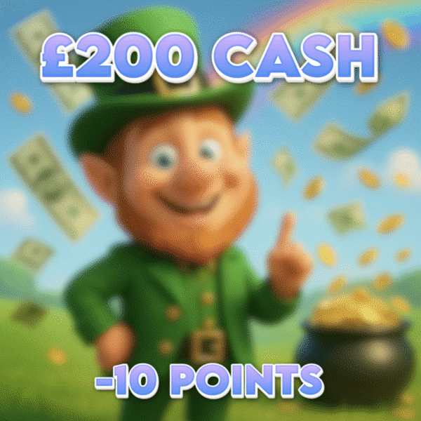 Leprechaun’s Jackpot | £200 Cash | -10 Points