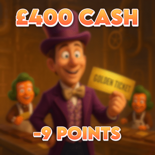 Chocolate River Spill | £400.00 Cash | -9 Points