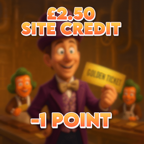 Sugar Rush Crash | £2.50 Site Credit | -1 Point