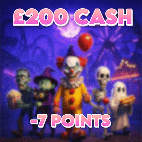 Clown’s Curse | £200.00 Cash | -7 Points
