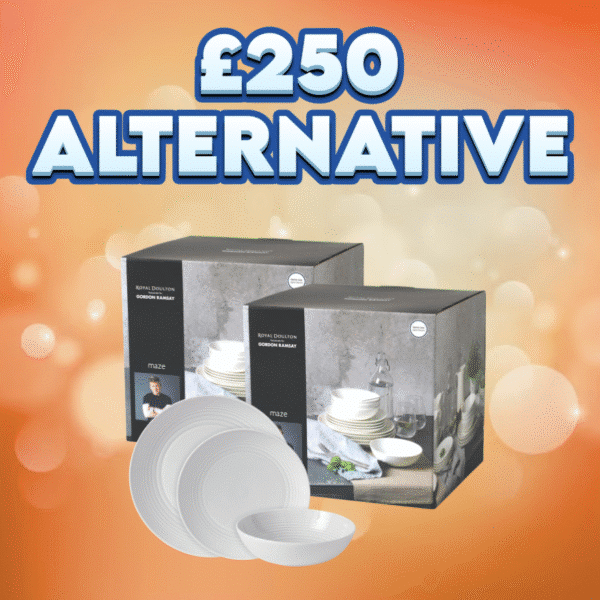 Gordon Ramsay 24-Piece Royal Doulton Maze White Dinner Set OR £250