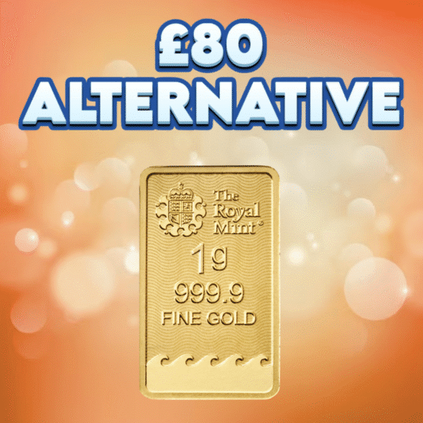 1g Royal Mint Gold Bar OR £80