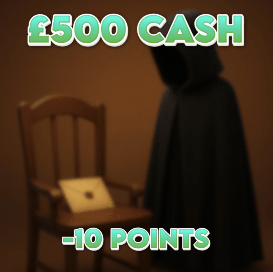 Exposed by the Faithful | £500.00 Cash | -10 Points