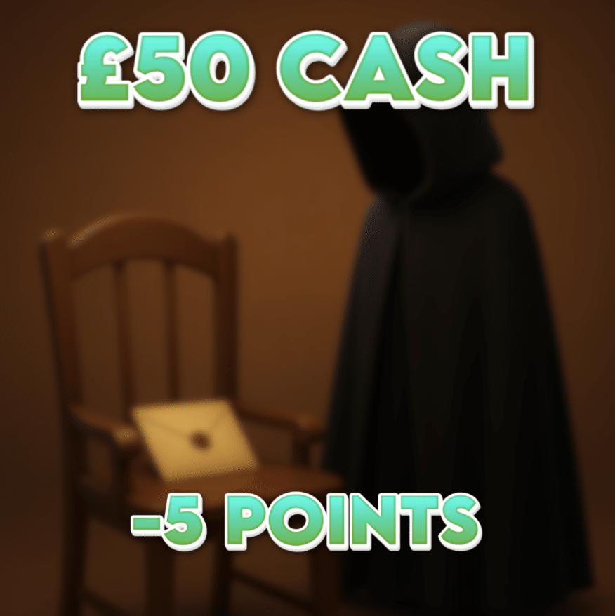 Alliance Betrayed | £50.00 Cash | -5 Points