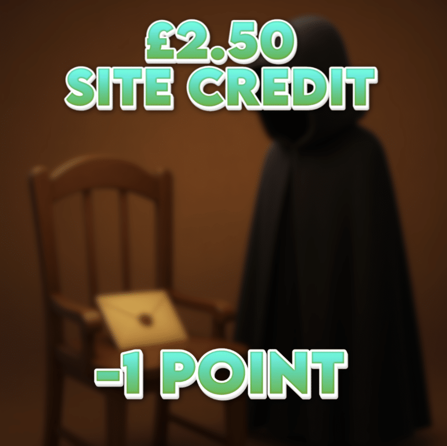 Loyalty Crushed | £2.50 Site Credit | -1 Point