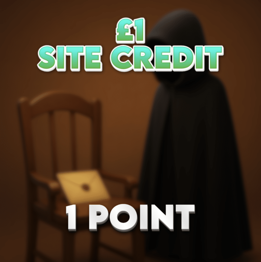 Site Credit Gifted | £1.00 Site Credit | 1 Point
