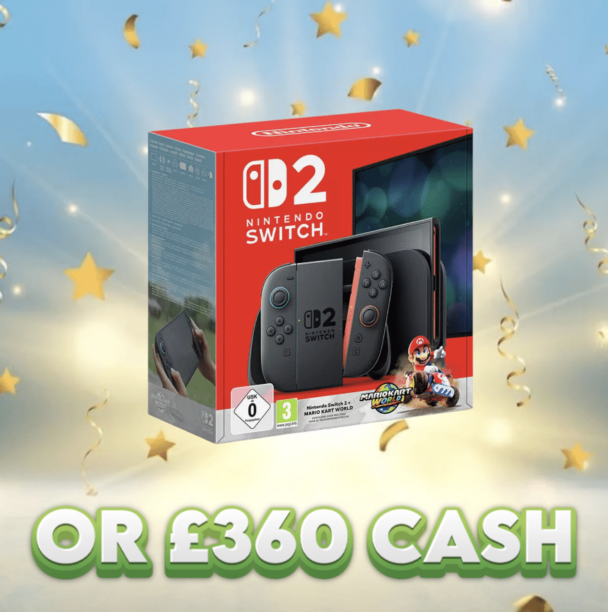 Nintendo Switch 2 + Mario Kart Game OR £360 Cash