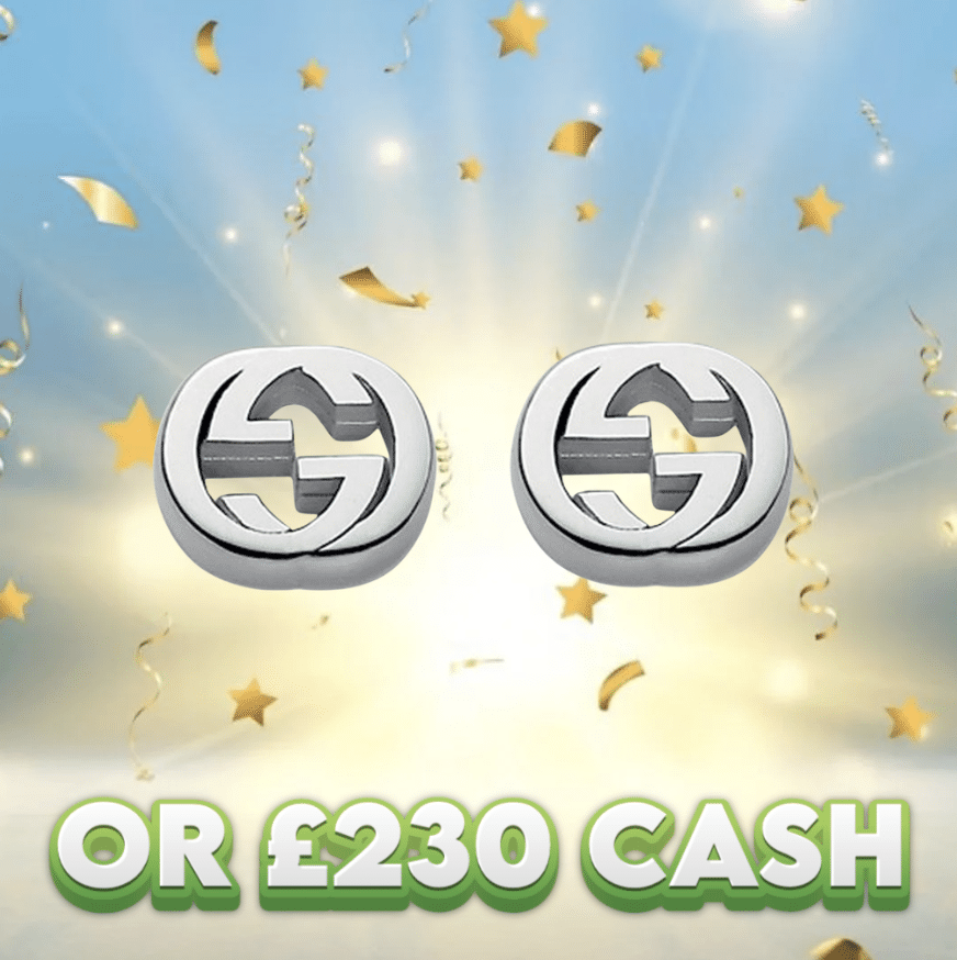 Gucci Interlocking Silver Earrings OR £230 Cash