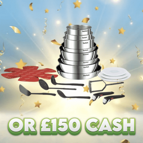 Tefal 22-Piece Ingenio Stainless Steel Stackable Pan Set OR £150 Cash