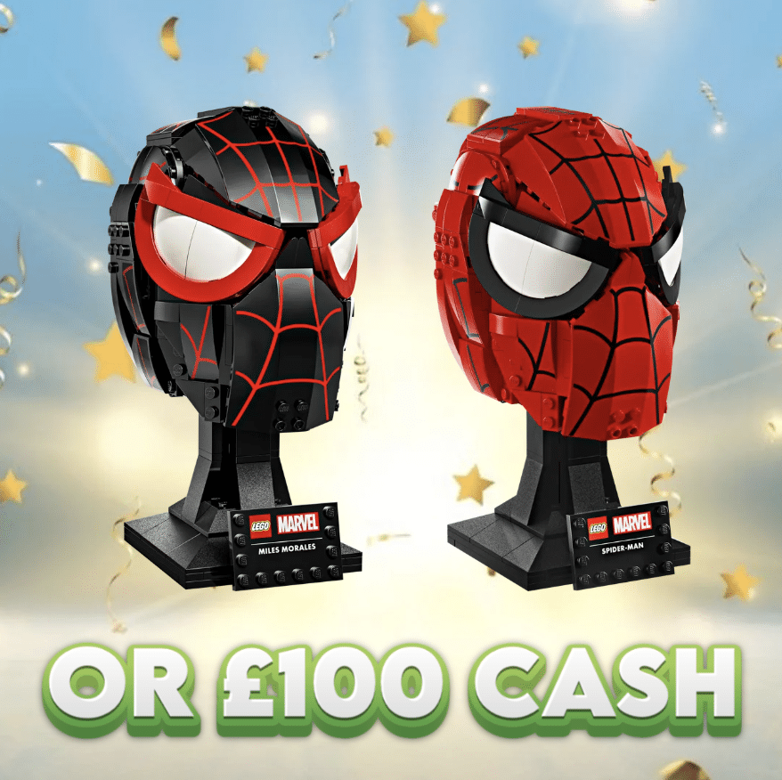 Lego Marvel Mask Bundle (Spiderman & Miles Morales) OR £100 Cash