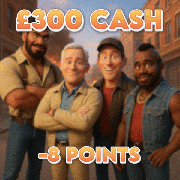 Drinks the milk | £300.00 Cash | -8 Points