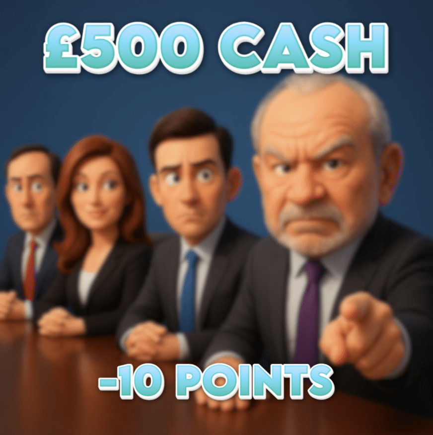 You’re Fired! | £500.00 Cash | -10 Points