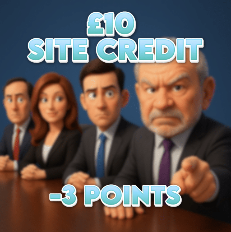 Lord Sugar Raised an Eyebrow | £10.00 Site Credit | -3 Points