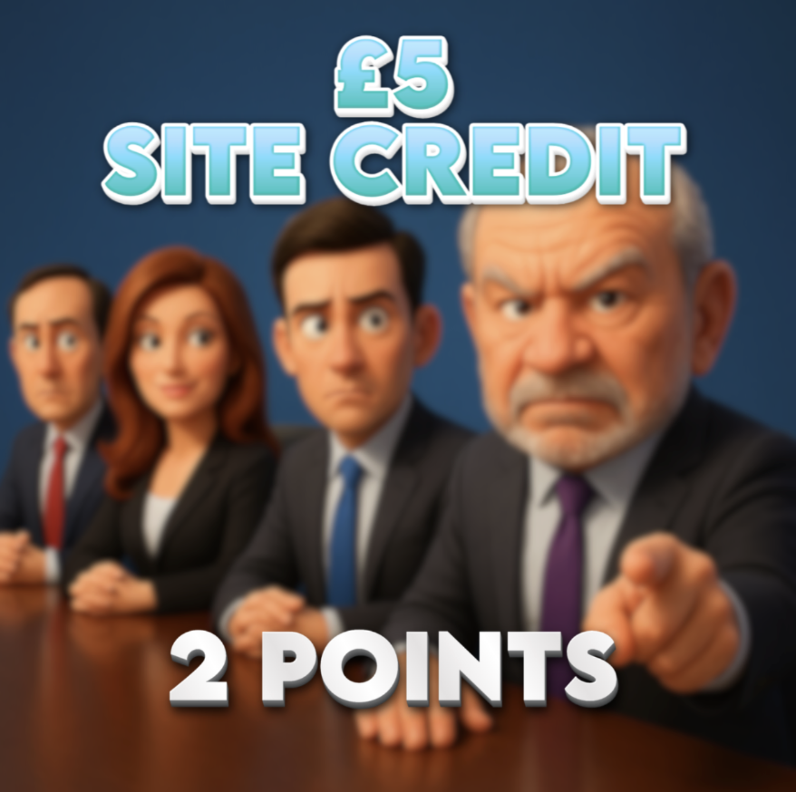 Hired... For Now | £5.00 Site Credit | 2 Points