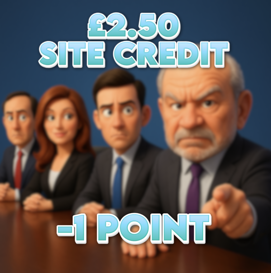 Team Throws You Under the Bus | £2.50 Site Credit | -1 Point