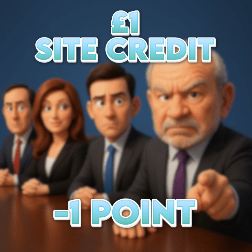 Team Thinks You Did Nothing | £1.00 Site Credit | -1 Point