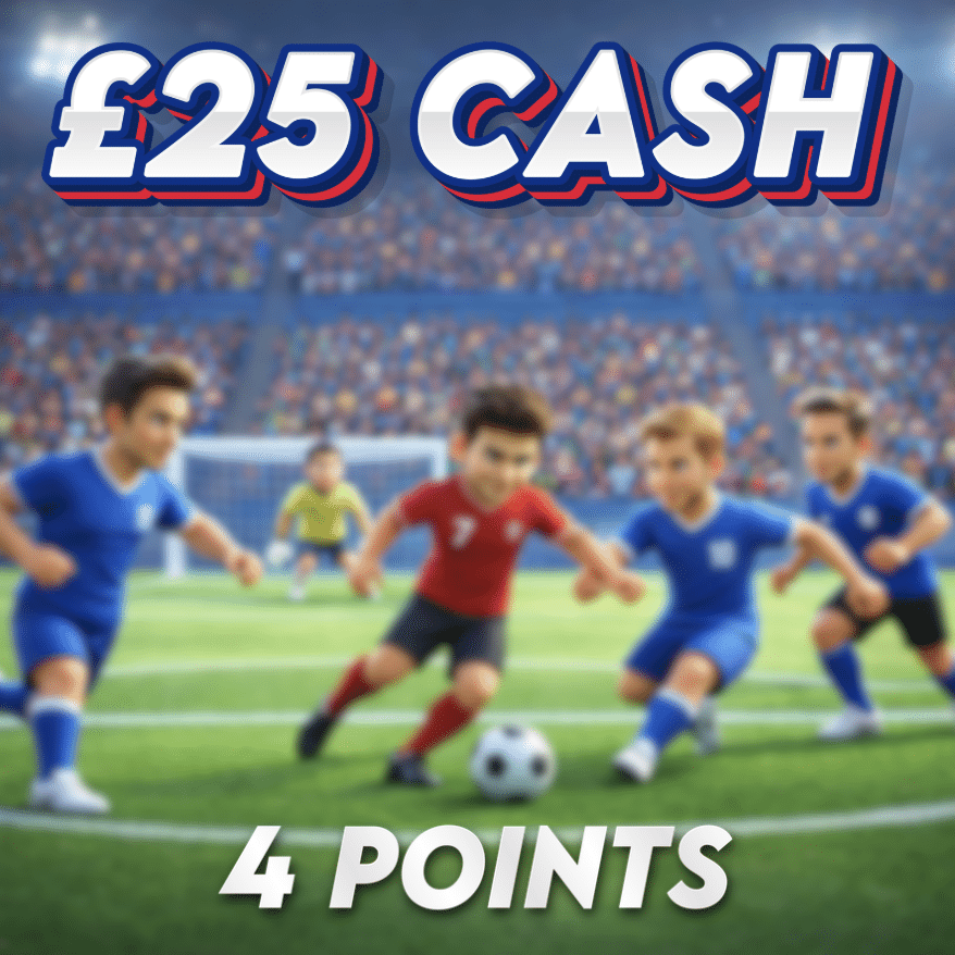 Extra Time Winner | £25.00 Cash | 4 Points