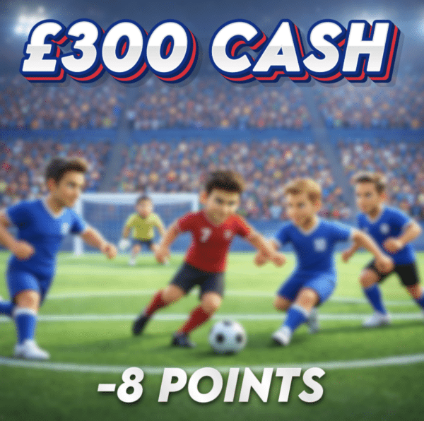 Goal Disallowed (VAR) | £300.00 Cash | -8 Points