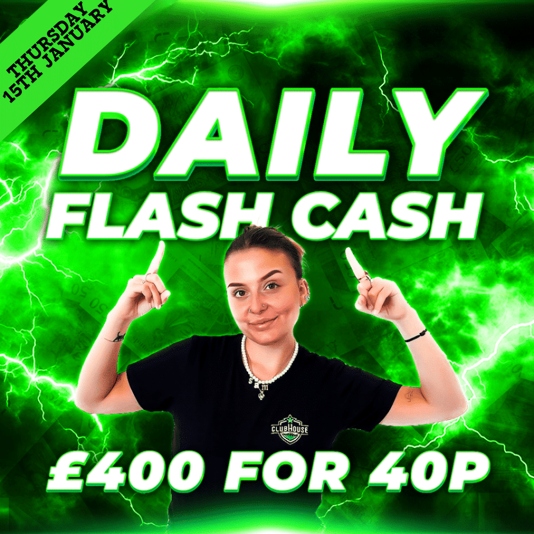 *AUTODRAW* Thursday 15th January – £400 Flash Cash
