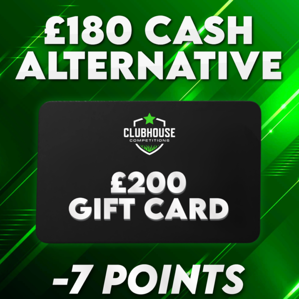 £200 Gift Card Of Choice | -7 Points