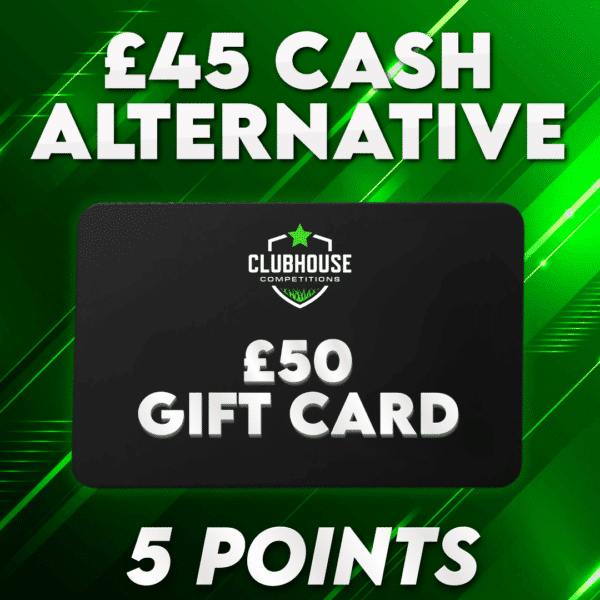 £50 Gift Card Of Choice | 5 Points