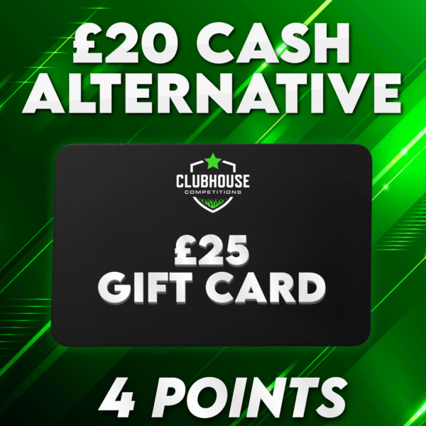 £25 Gift Card Of Choice | 4 Points