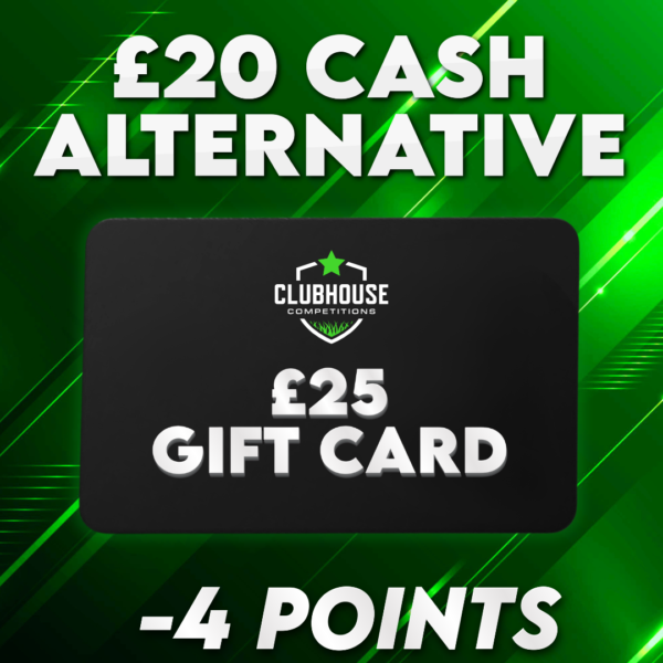 £25 Gift Card Of Choice | -4 Points
