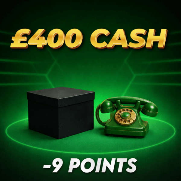 £400.00 Cash | -9 Points