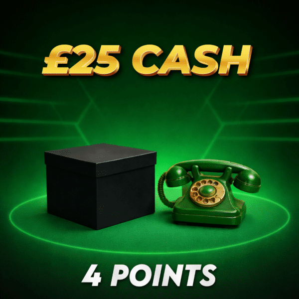 £25.00 Cash | 4 Points