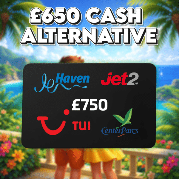 £750 Holiday Voucher OR £650