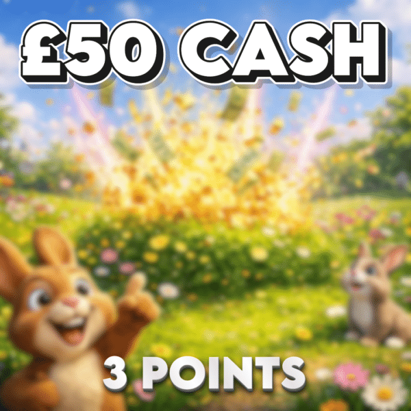 £50.00 Cash | 3 Points