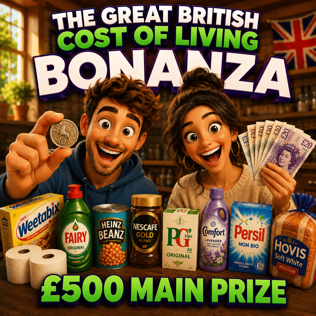 The Great British Cost of Living Bonanza #62 – £500 Main Prize