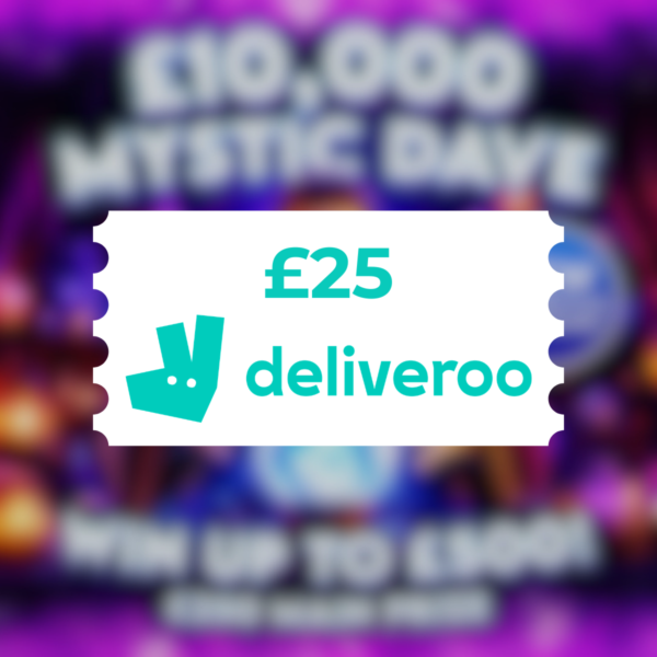 £25 Deliveroo E-Voucher or £20 Cash