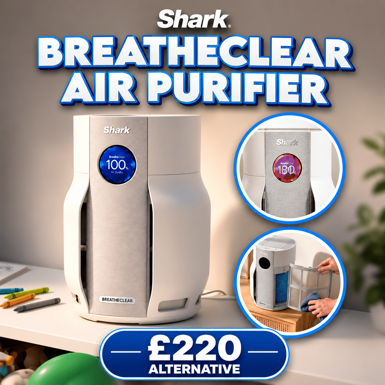 Shark BreatheClear with NeverChange6 Air Purifier OR £220
