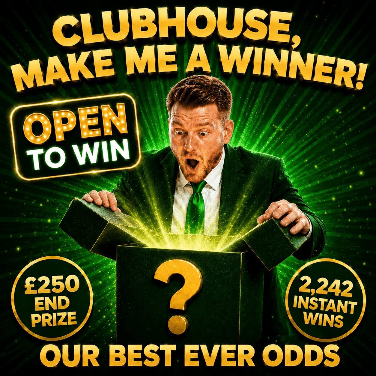 20p Clubhouse Make Me A Winner (£250 End Prize)