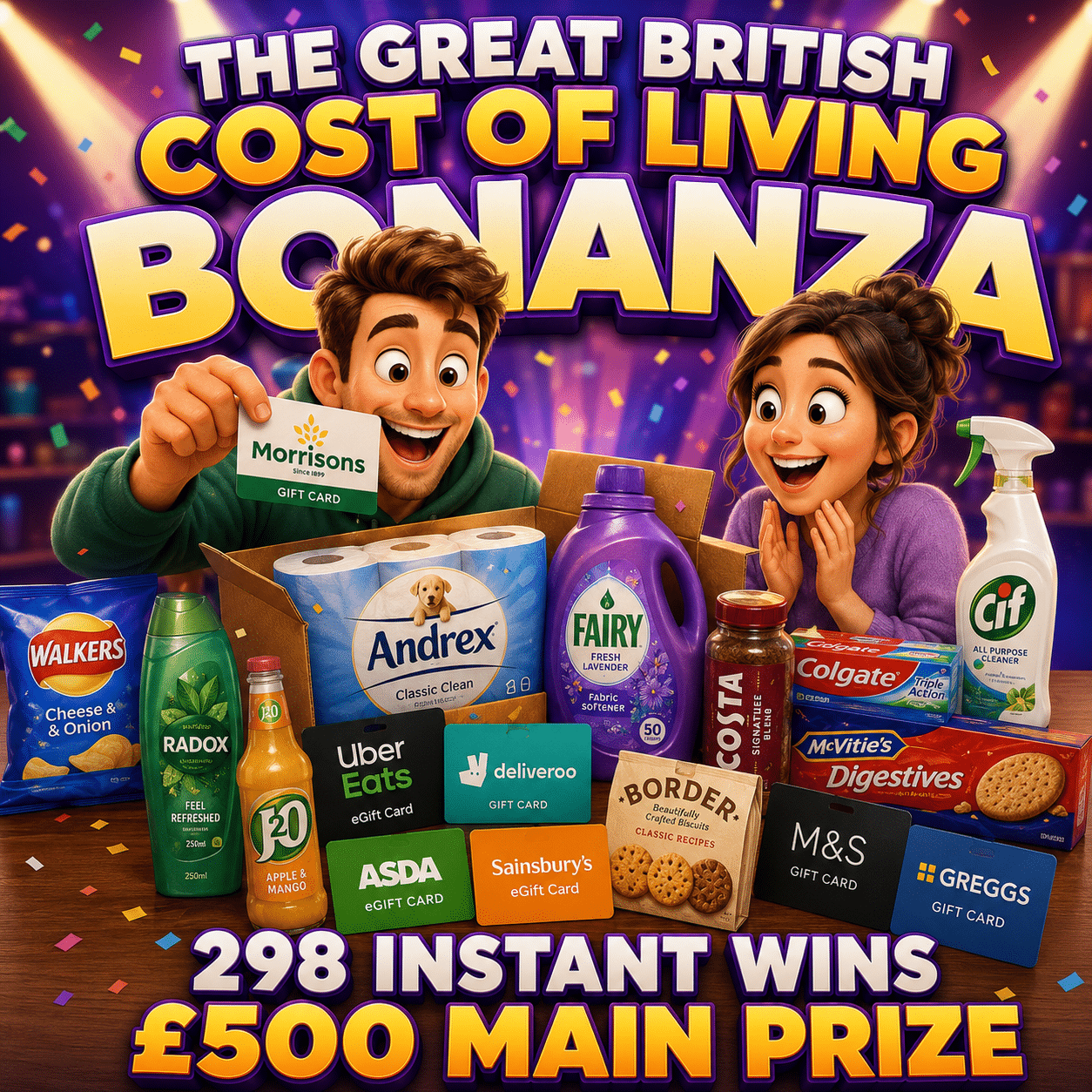 The Great British Cost of Living Bonanza #72 – £500 Main Prize