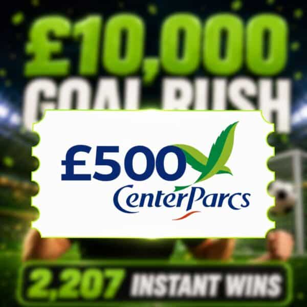 £500 Centre Parcs Voucher or £450 Cash