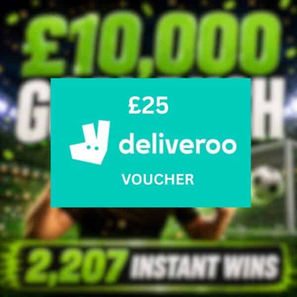 £25 Deliveroo E-Voucher or £20 Cash