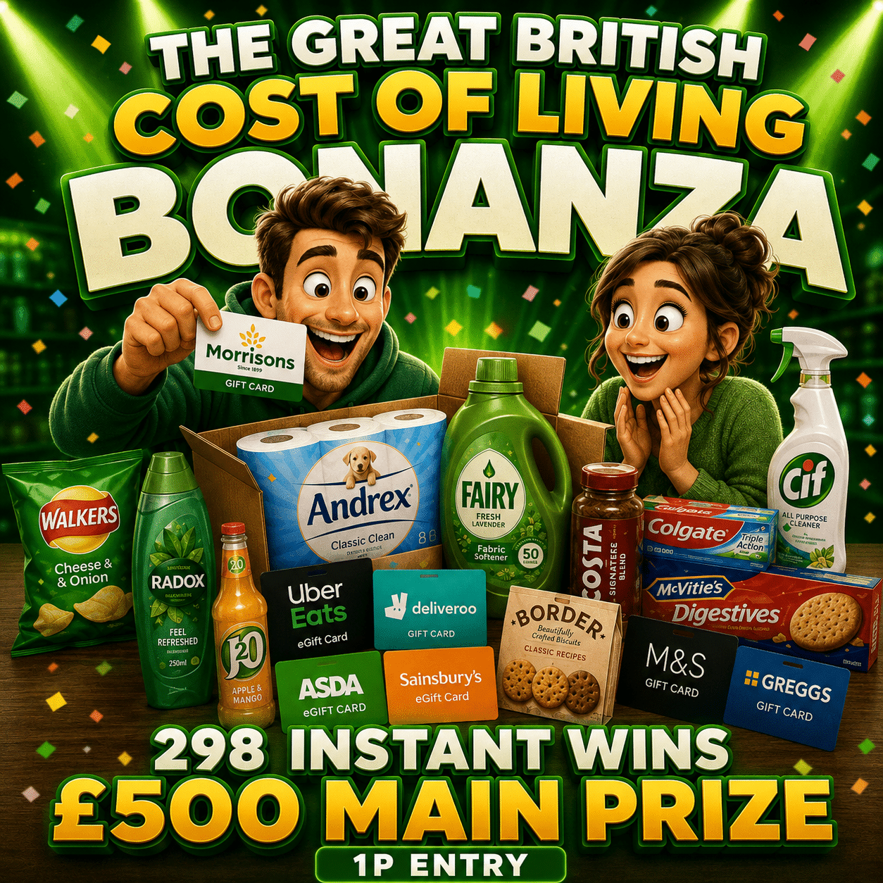 The Great British Cost of Living Bonanza #73 – £500 Main Prize