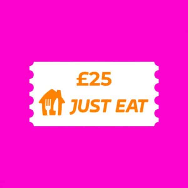 £25 Just Eat E-Voucher or £20 Cash