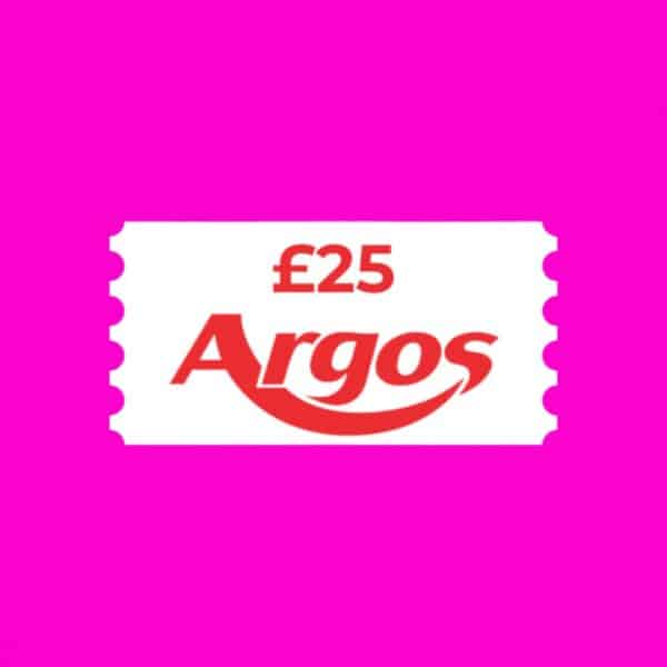 £25 Argos E-Voucher or £20 Cash