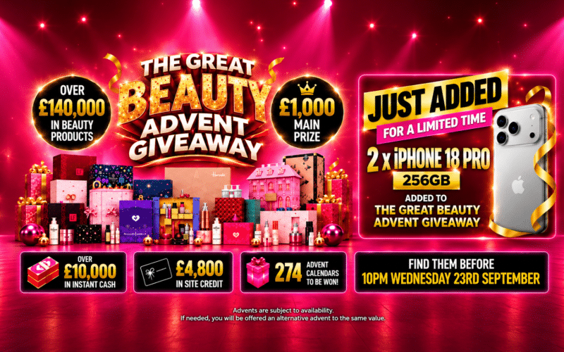 THE GREAT BEAUTY ADVENT GIVEAWAY (£1,000 Main Prize)