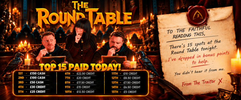 The Round Table Leaderboard - £500 Main Prize