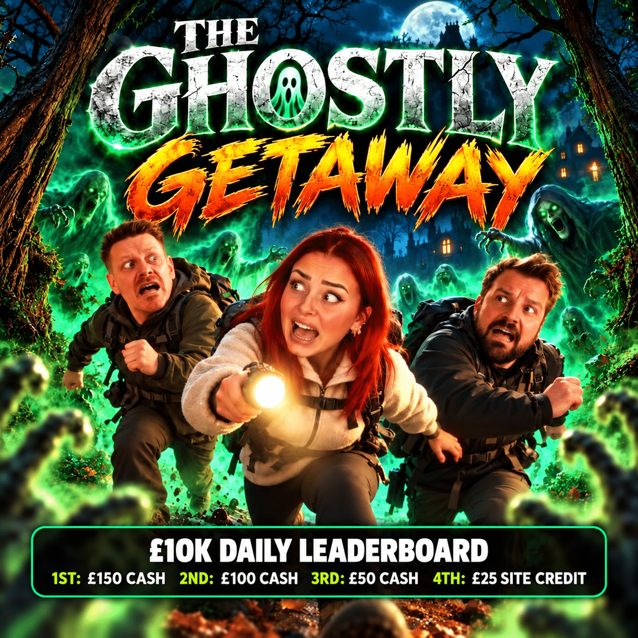 The Ghostly Getaway – Daily Leaderboard (£500 End Prize)